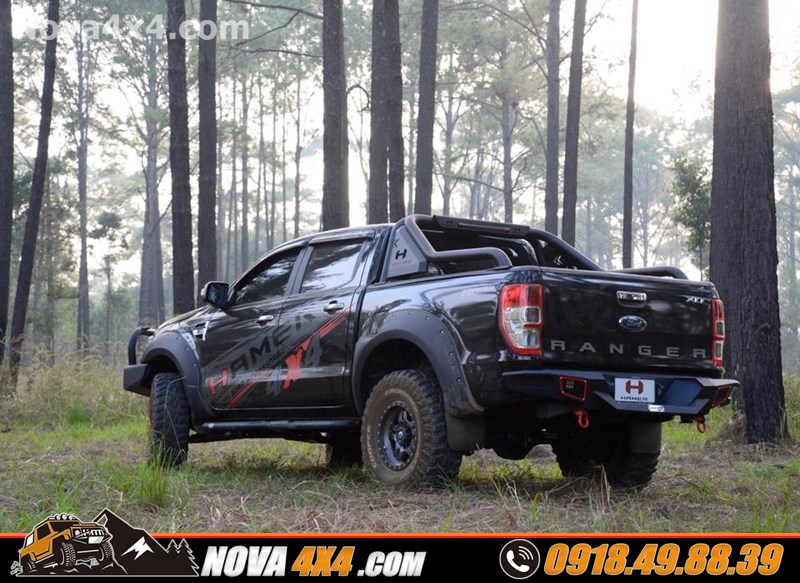 Độ cản sau Hamer cho xe Ford Ranger 2020 Gắn cản sauHamerdành cho xe Ford Ranger 2018 2019 2020