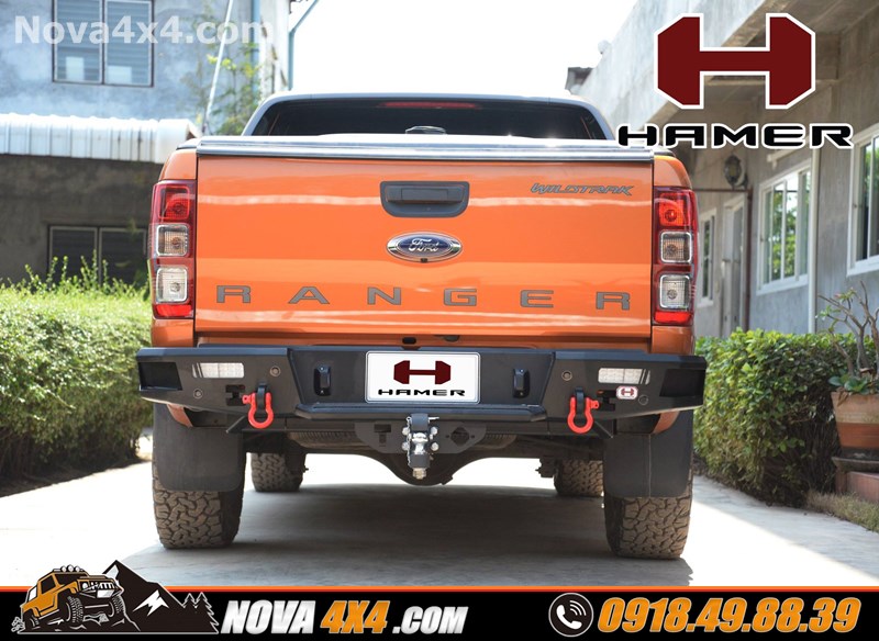 Nova4x4.com chuyên phân phối cản sau dành cho xe bán tải Ford Ranger 2019 Hình ảnh xe Ford Ranger 2019 lên cản sau vàđộ nhập khẩu USA cực hầm hố