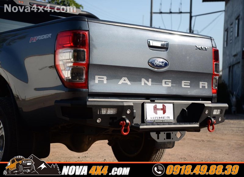 Hình ảnh xe bán tải Ford Ranger 2018 2019 2020 thay cản sau Hamer và độ hàng hiệu USA cực chất Gắn cản sauHamerdành cho xe Ford Ranger 2018 2019 2020