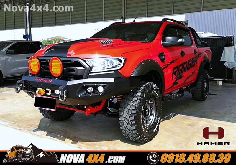 Hình ảnh độ cản trước chính hãng Hamer dành cho xe Ford Ranger cực ngầu