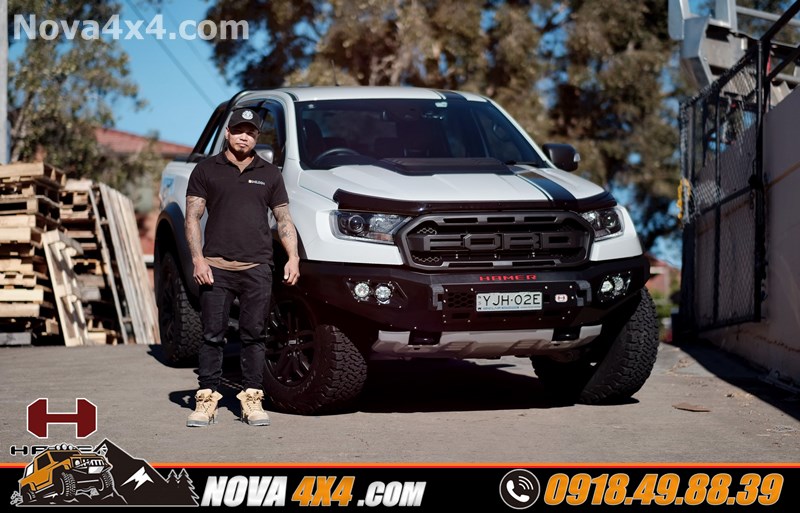 Lắp cản trước Hamer cho xe Ford Ranger cực khủng tại Nova 4x4