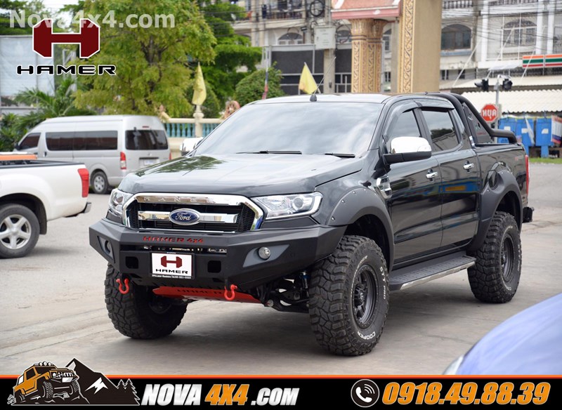 Hình ảnh gắn cản trước chính hãng Hamer dành cho xe Ford Ranger cực chất