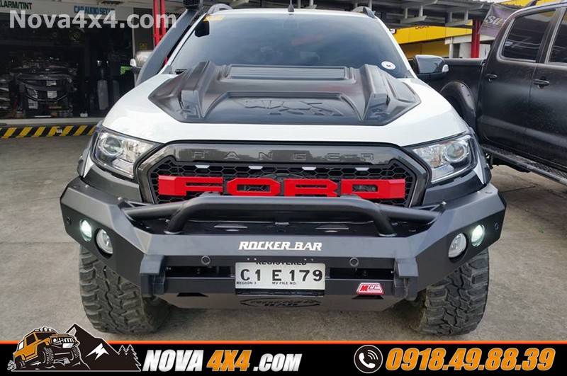 Hình ảnh gắn cản trước của hãng MCC dành cho xe Ford Ranger cực chất Độ cản trước MCC cho xe Ford Ranger cực chất tại NOVA 4x4