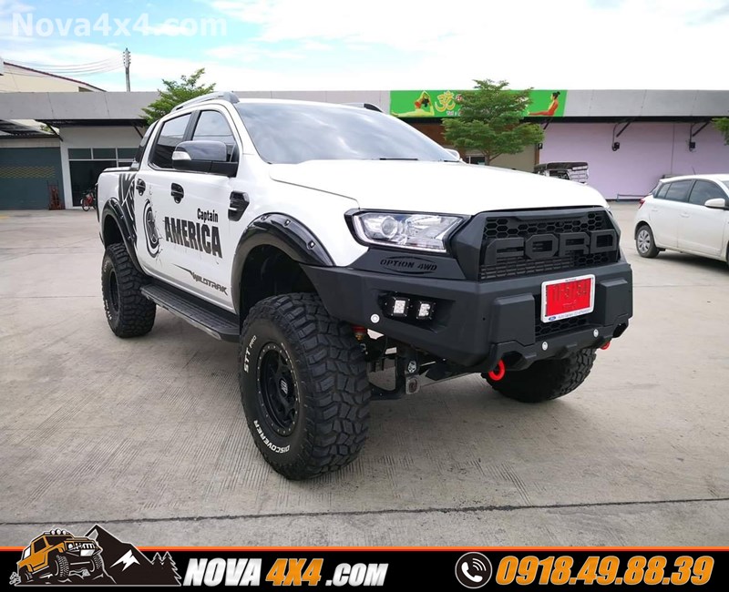 Chuyên độ cản trước Option 4WD dành cho xe Ford Ranger hàng nhập chính hãng Thái Lan Lên cản trước Option 4WD cho xe Ford Ranger cực đỉnh tại Nova4x4