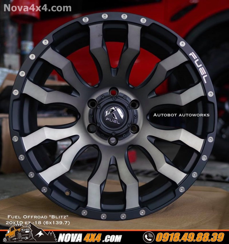 Thay mâm lốp Fuel Offroad lên xe bán tải Ford Ranger Wildtrak 2019
