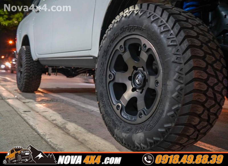 Xe bán tải xe Triton 2019 thay mâm độ 18 inch hầm hố