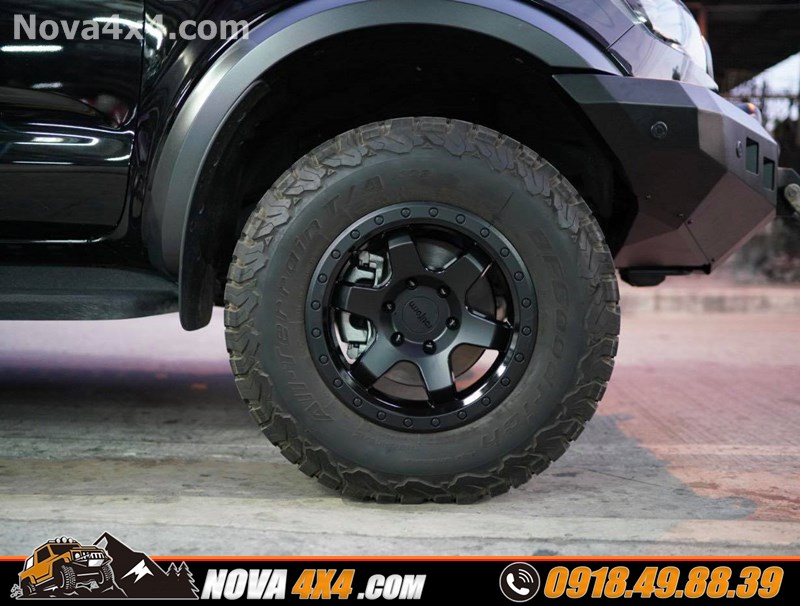 Gắn mâm lốp Fuel Offroad cho xe Ford Ranger Wildtrak 2018 2019 2020