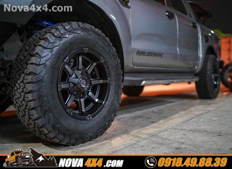 Hình ảnh xe Ford Ranger Wildtrak 2019 lên mâm Fuel và lốp độ hàng hiệu USA cực đỉnh