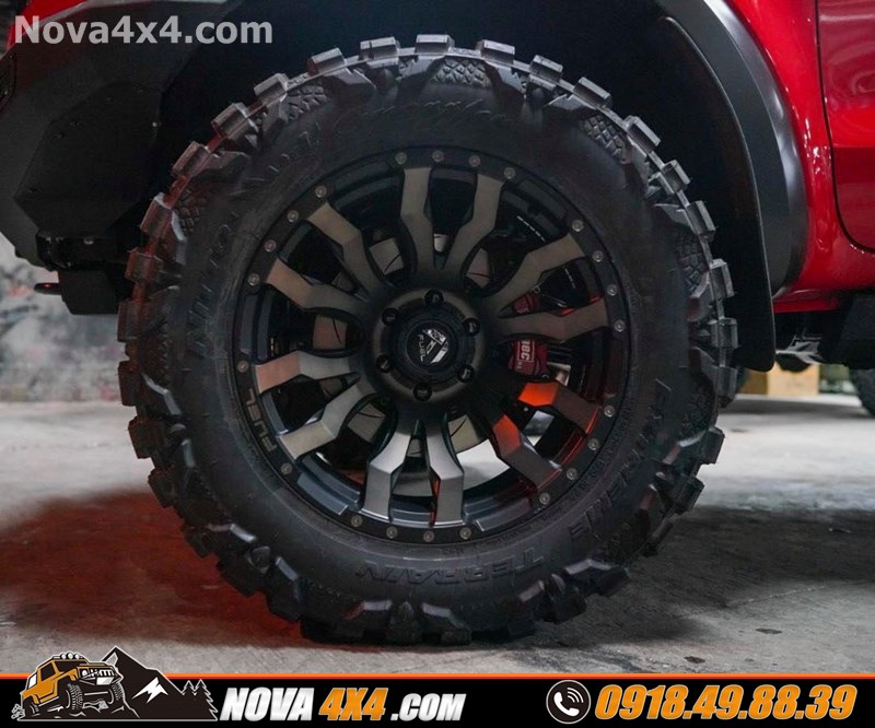 Hình ảnh xe loại xe Triton 2019 lên mâm Fuel và lốp độ chính hãng USA cực đẳng cấp