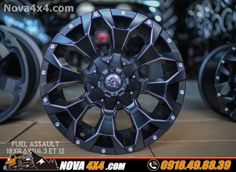 Hình ảnh xe bán tải Ford Ranger Biturbo 2018 2019 2020 lên mâm Fuel và lốp độ chính hãng USA cực hầm hố