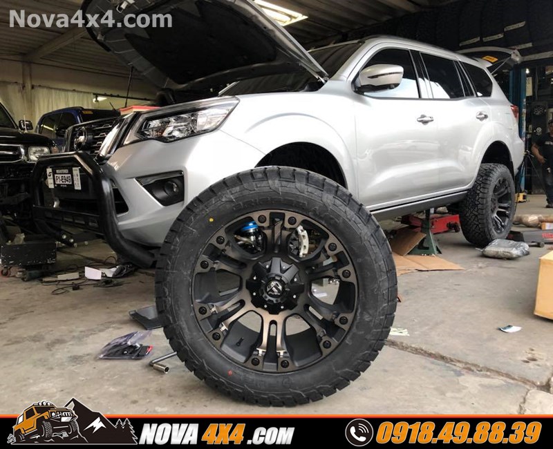 Thay mâm lốp Rhino Offroad lên xe bán tải mitsubishi triton 2018 2019 2020