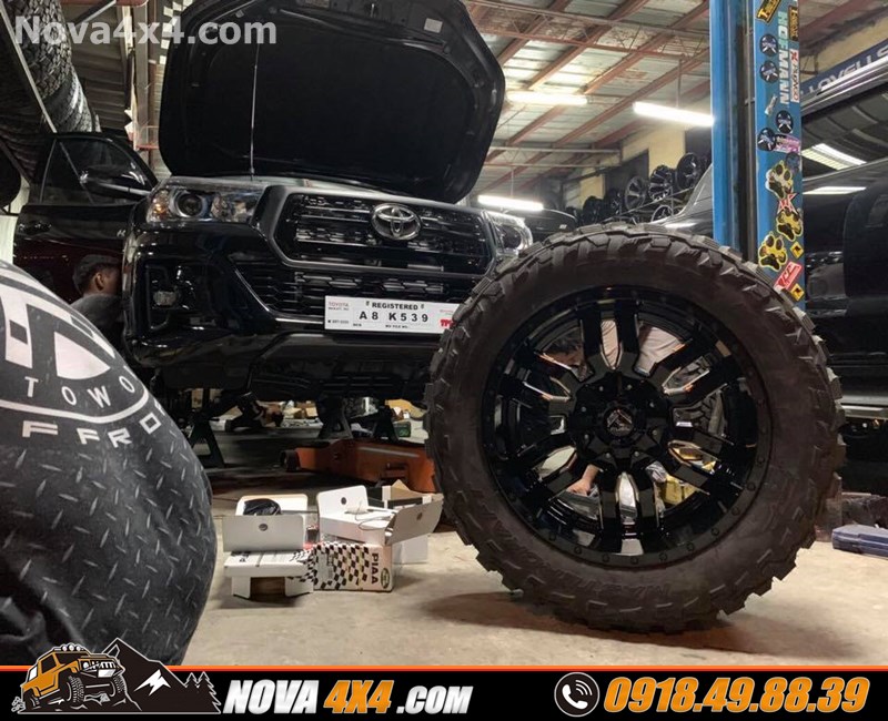 Thay mâm lốp Fuel Offroad lên xe bán tải Ford Ranger Wildtrak 2018 2019 2020