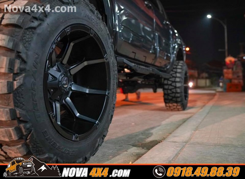 Gắn mâm lốp Fuel Offroad cho xe bán tải Ford Ranger Wildtrak 2018 2019 2020