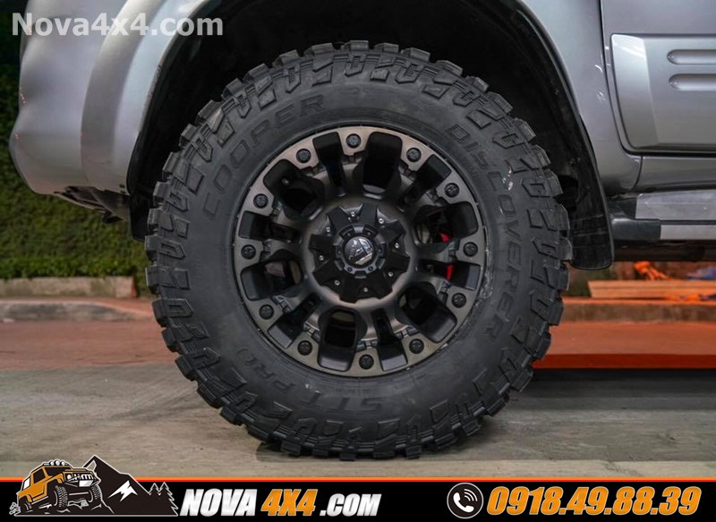 Xe bán tải Triton 2018 2019 2020 độ mâm lốp 18 inch đỉnh