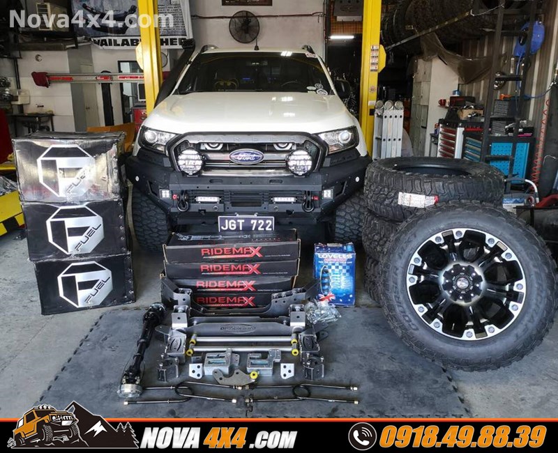 Xe bán tải mitsubishi triton 2018 2019 2020 thay mâm lốp 20 inch hầm hố