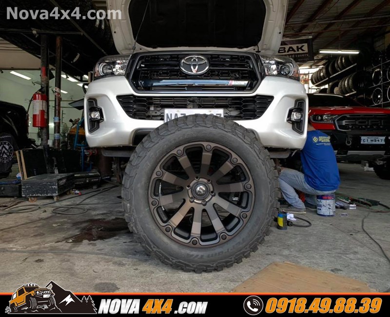 Xe bán tải Ford Ranger Biturbo 2018 2019 2020 gắn mâm độ 17 inch đỉnh