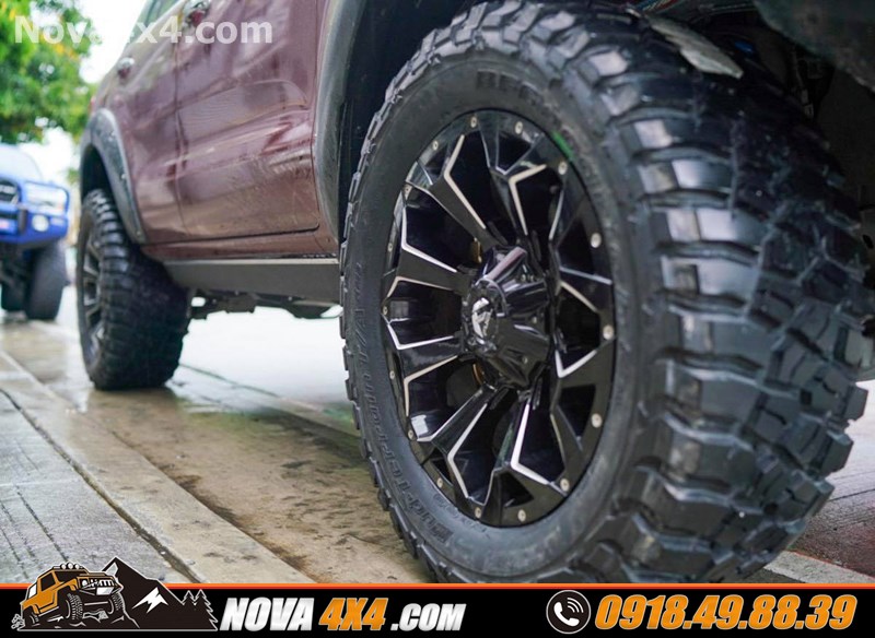 Xe bán tải Bt50 2019 thay mâm độ 18 inch hầm hố