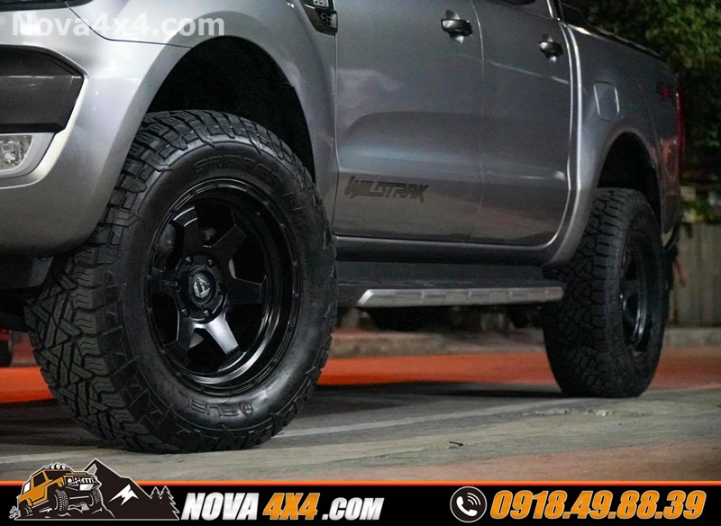 Thay mâm lốp Fuel Offroad cho xe bán tải Ford Ranger Biturbo 2018 2019 2020