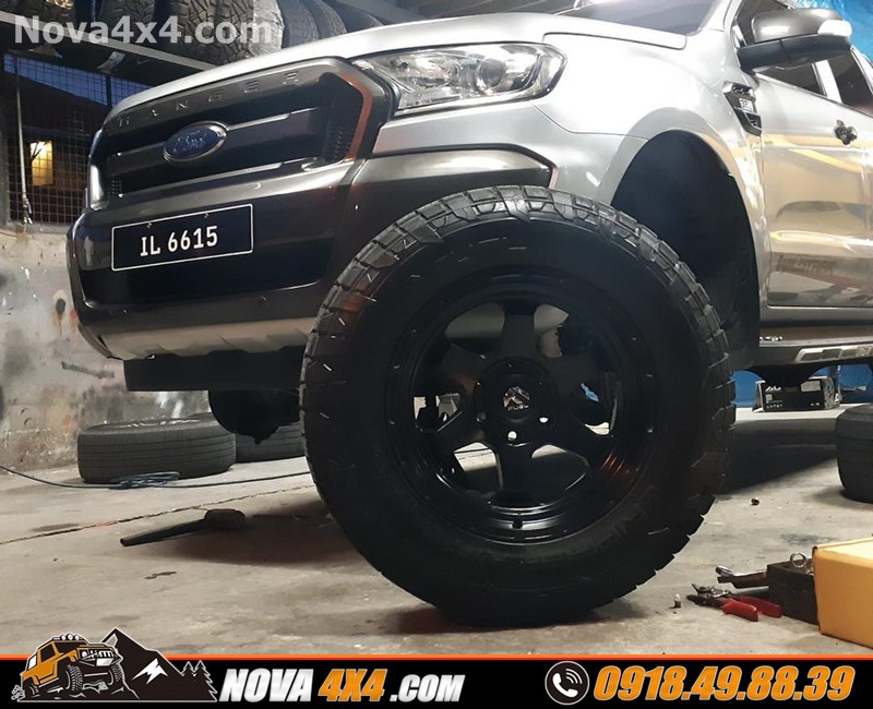 Xe bán tải Nissan Navarra 2019 lên mâm độ 17 inch đỉnh
