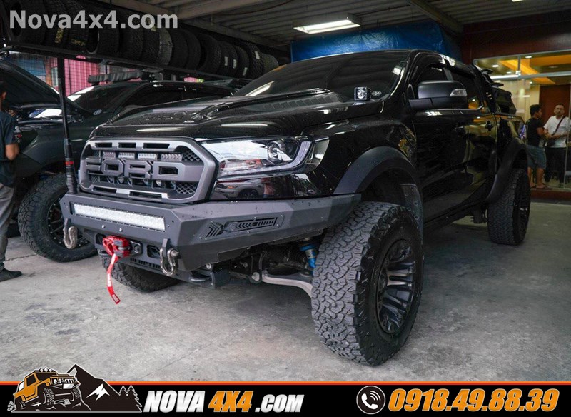 Xe Ford Ranger 2019 gắn mâm độ 20 inch hầm hố Xe bán tải Ford Ranger 2018 2019 2020 lên mâm lốp 17 inch chất