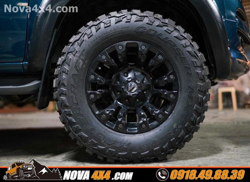 Hình ảnh xe bán tải loại xe Triton 2018 2019 2020 lên mâm Rhino và lốp độ chính hãng USA cực chất