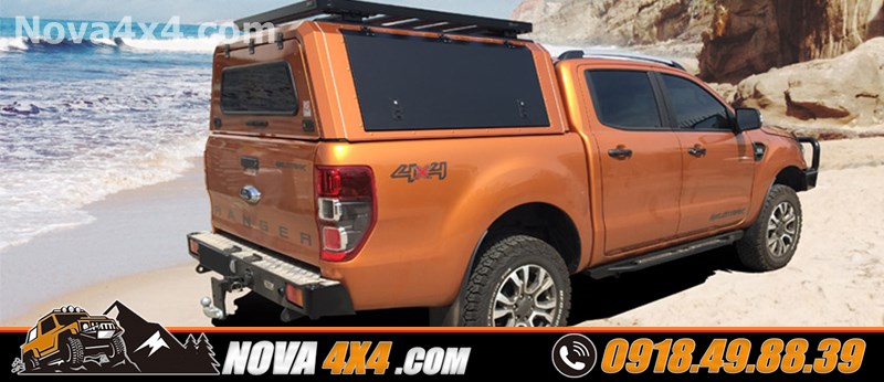 Nắp thùng cao, thấp, cuộn, mềm, Carryboy KSC dành cho xe bán tải Ford Ranger Raptor Colorado chính hãng Thái Lan