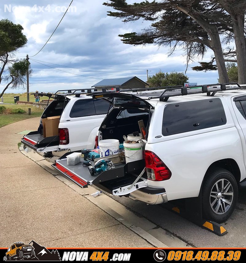 Nắp thùng cao, thấp, cuộn, mềm, Carryboy Topup dành cho xe bán tải Ford Ranger Raptor Triton chính hãng Thái Lan