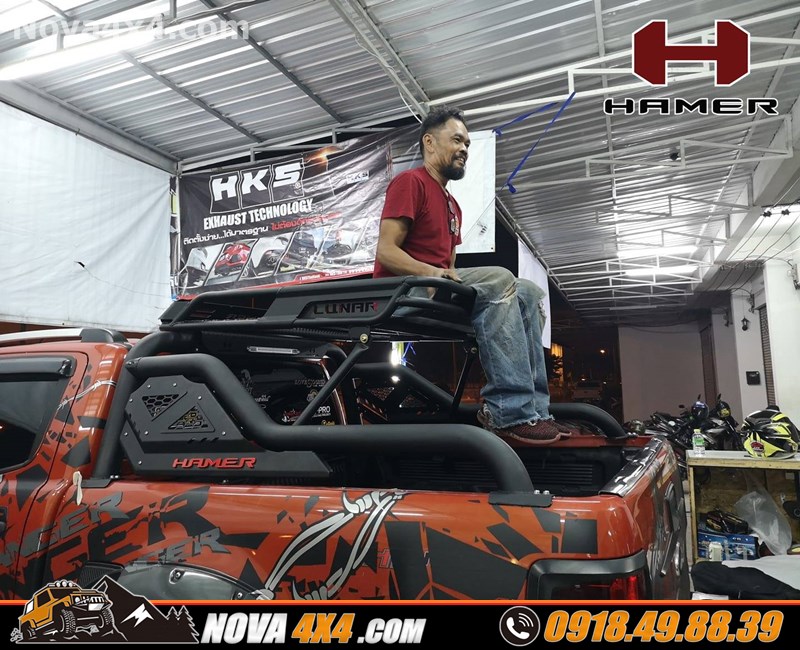 Lên thanh thể thao Hamer cho xe Ford Ranger cực khủng tại Nova 4x4
