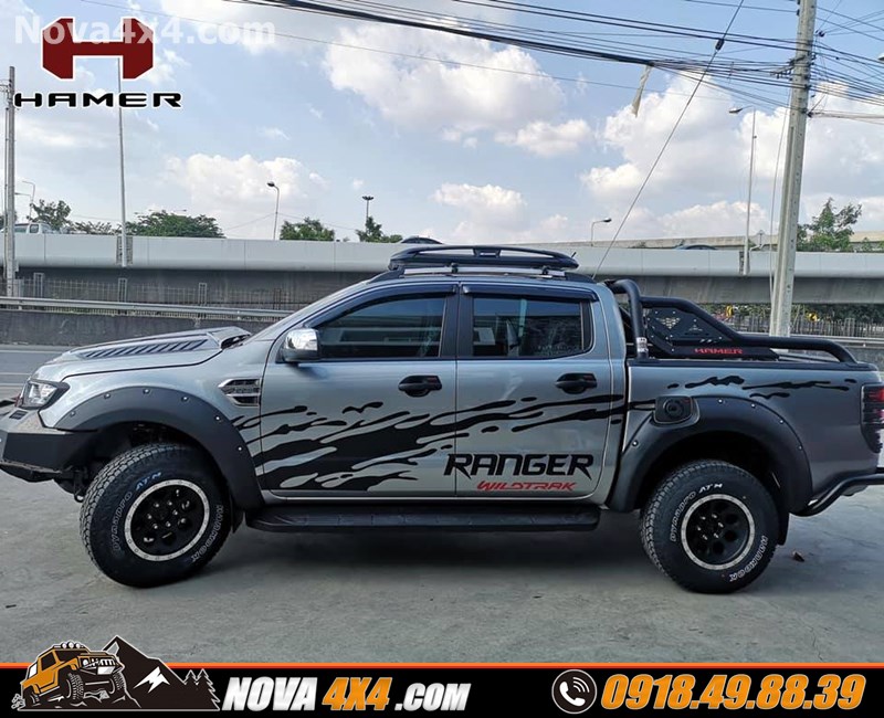 Thay thanh thể thao Hamer cho xe Ford Ranger cực ngầu tại Nova4x4